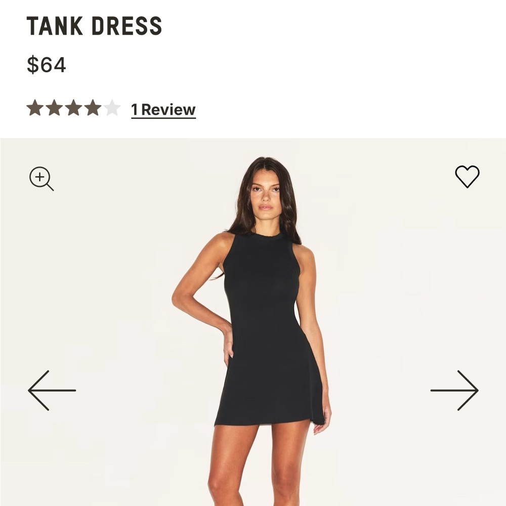 Skims Black Tank Dress